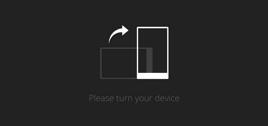 Turn device to portrait